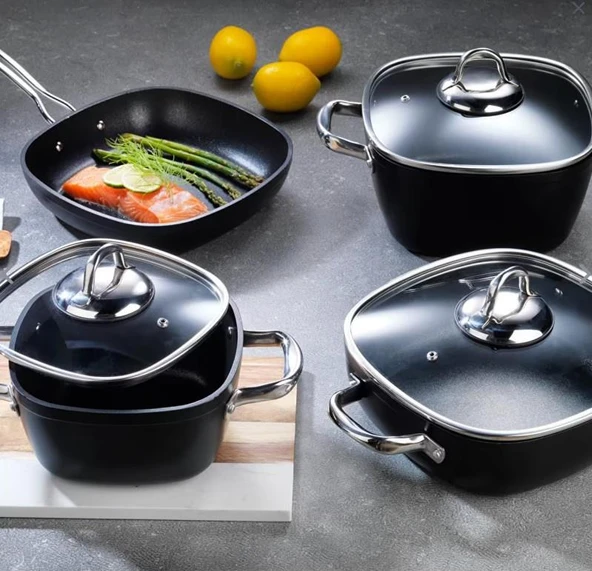 Schafer Gastronomie Master Y.Y. Tencere Seti İnd-7 Parça Siyah ürün görseli