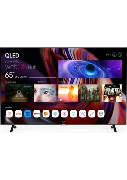 Sunny SN65QMN252 4K Ultra HD 65" 165 Ekran Uydu Alıcılı webOS Smart QLED TV ürün görseli 1