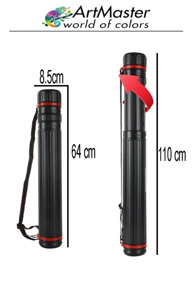 Proje Tüpü Dar 1 Adet 35x50 cm Resim Kağıdı 25 Adet Bazuka Proje Tüpü Silindir ve Resim Kağıdı Seti - Resim 2