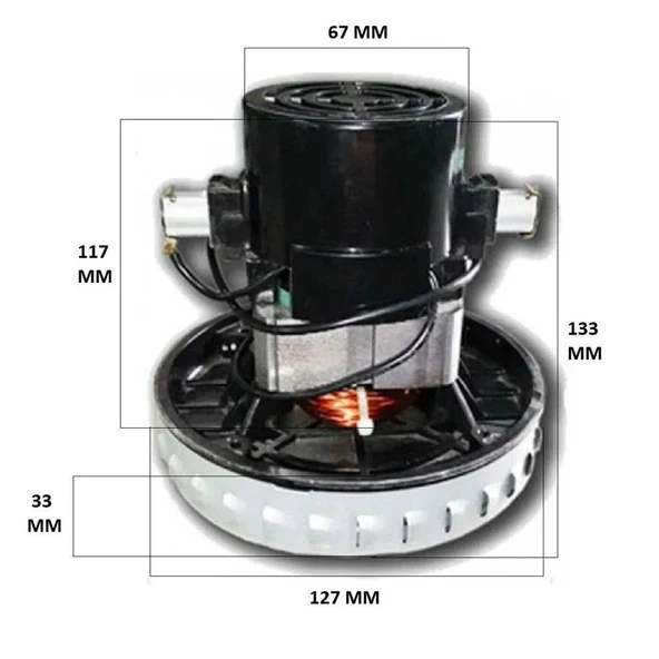 Elektrikli Süpürge Motoru SRV45 1500 W - Resim 2