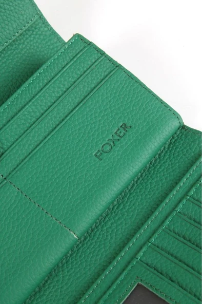 Alya Hakiki Deri Gold Detaylı Kadın Kartlık ve Cüzdan - Resim 7