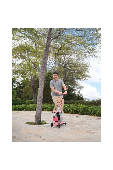 GLOBBER IŞIKLI SCOOTER KOYU PASTEL PEMBE - Resim 5