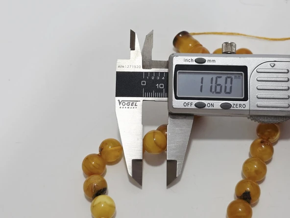 Doğal Kaya Damla Kehribar Tesbih 33lük 31,70 Gram - Resim 7