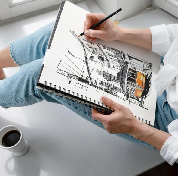 Bindomatic Agility Collection Sketcbook A5 Çizim Defteri 240g 30 Yaprak - Resim 4