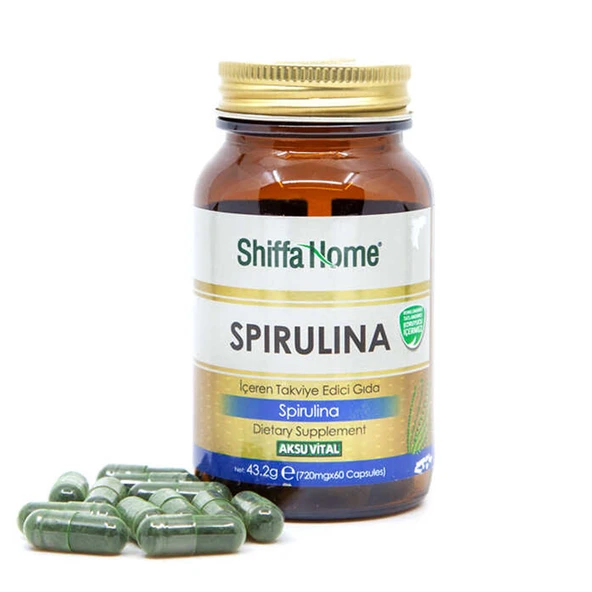 Shiffa Home Spirulina içeren Takviye Edici Gıda 60 Kapsül ürün görseli