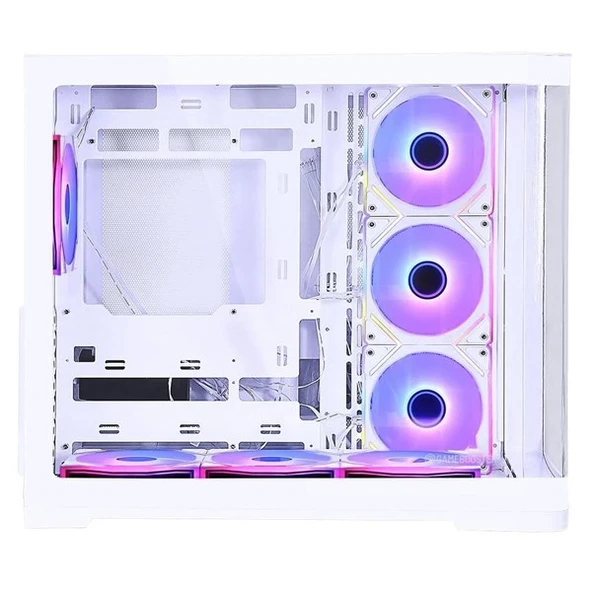 GAMEBOOSTER GB-G2852W 7-FANLI GAMING MID-TOWER PC KASASI BEYAZ - Resim 3