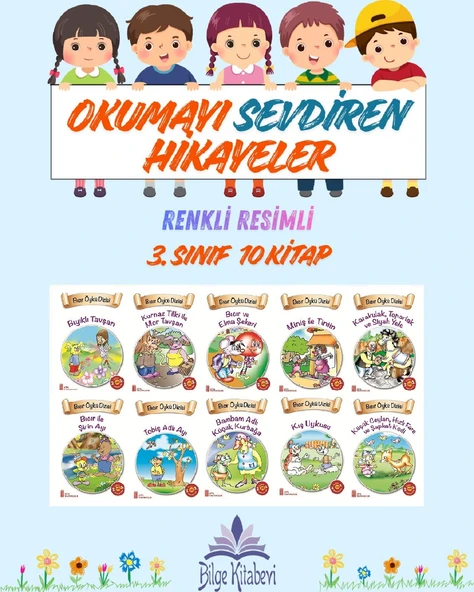3.Sınıf Okumayı Sevdiren Renkli Resimli Hikayeler - 10 Kitap ürün görseli 1