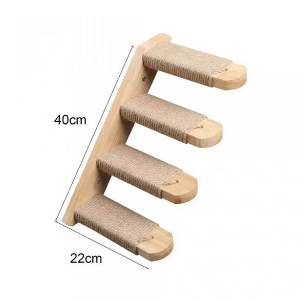 CW372-002 Duvara Monte Kedi Tırmanma ve Tırmalama Merdiveni 40x22cm (1 Adet) - Resim 2