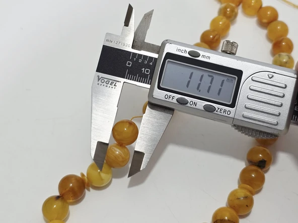 Doğal Kaya Damla Kehribar Tesbih 33lük 31,70 Gram - Resim 6