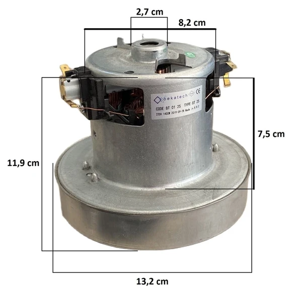 Elektrikli Süpürge Motoru 1400 W - BT 25 - Resim 2