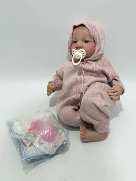 Gerçekçi Vinil Yenidoğan Reborn Oyuncak Bebek 46cm - Resim 10