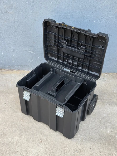 Dewalt TSTAK Ağır Hizmet Tipi Tekerlekli Derin Takım Çantası DW010 (Çıtır Darbeli) - Resim 6