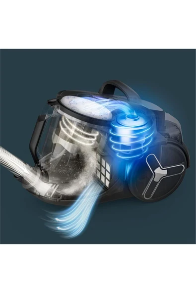 TW7B62EA X-Trem Power Cyclonic Max 2,5 Litre 900 Watt Toz Torbasız Elektrikli Süpürge - Resim 6