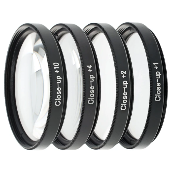 Ayex 77mm Close-Up Filtre Seti 4’lü (+1, +2, +4, +10) Optik Cam, Metal Çerçeve, Taşıma Çantalı - Resim 2