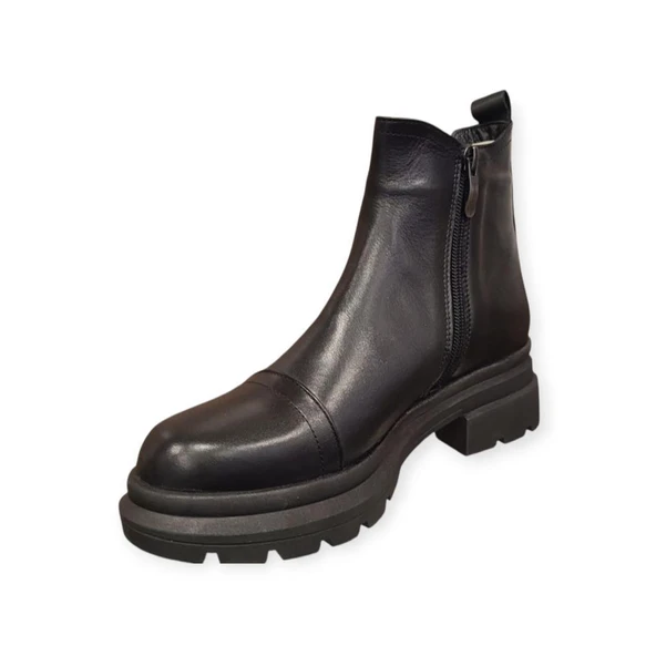 MAMMAMİA D25KB-1660 KISA TOPUK KADIN DERİ BOT - Resim 3