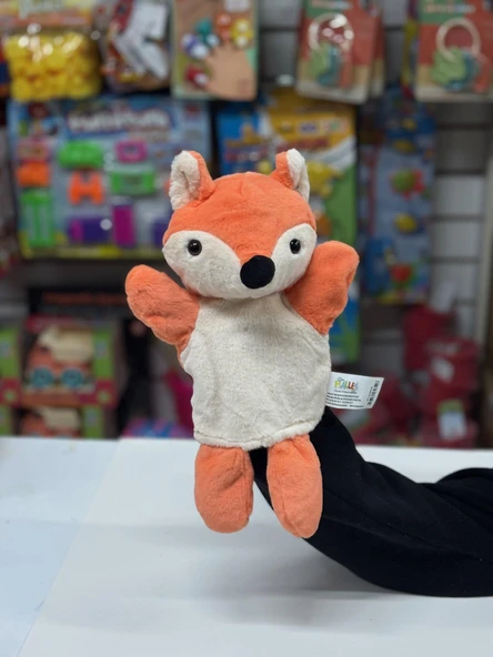 Peluş 25 cm El Kuklası Turuncu Tilki ürün görseli 1