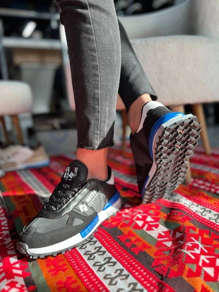 BİÇOMİ KB-N1 Kuback Siyah Mavi Detaylı Günlük Erkek Ayakkabı - Resim 2