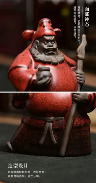 Zhang Fei Seramik Çay Seremonisi Figürü - Resim 6