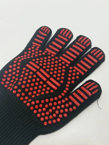 Yüksek Sıcaklık Dayanıklı Barbekü Fırın Eldiveni 32cm (1 Adet) - Resim 5