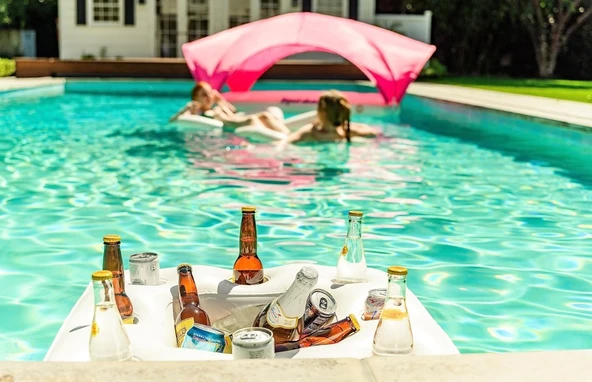 Triton AquaCooler Havuz için Şişme Yüzer İçecek Tutucu - Resim 4