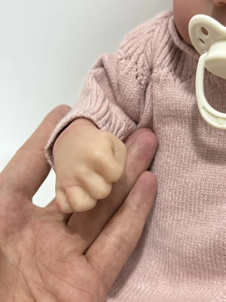 Gerçekçi Vinil Yenidoğan Reborn Oyuncak Bebek 46cm - Resim 5