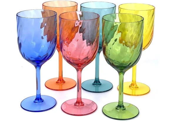 Yalin 6'lı Akrilik Şarap Kadeh Seti ürün görseli 1