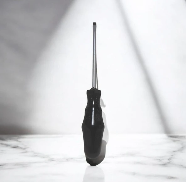 Tekli Tornavida Düz 5+125mm siyah renk mıknatıslı - Resim 2