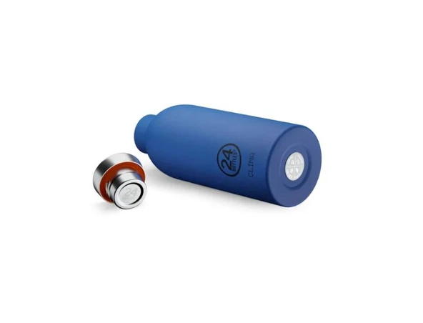 24Bottles Clima Bottle Gold Blue Paslanmaz Çelik Termos 500ml - Resim 3