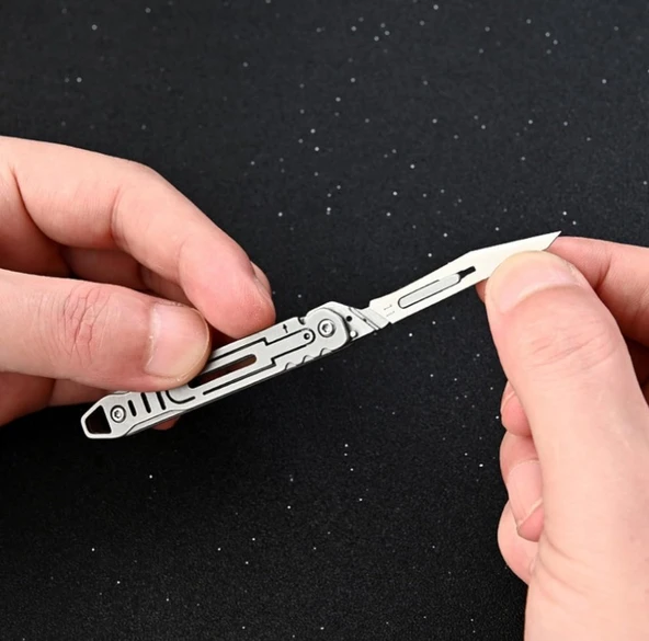 Katlanabilir Mini Neşter 11 Numara (10 Adet Yedek Bıçaklı) - Resim 3