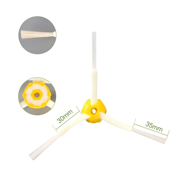 iRobot İle Uyumlu Roomba 500/600/700/800/900 Serisi Süpürge Yan Fırça 3'lü Paket - Resim 2