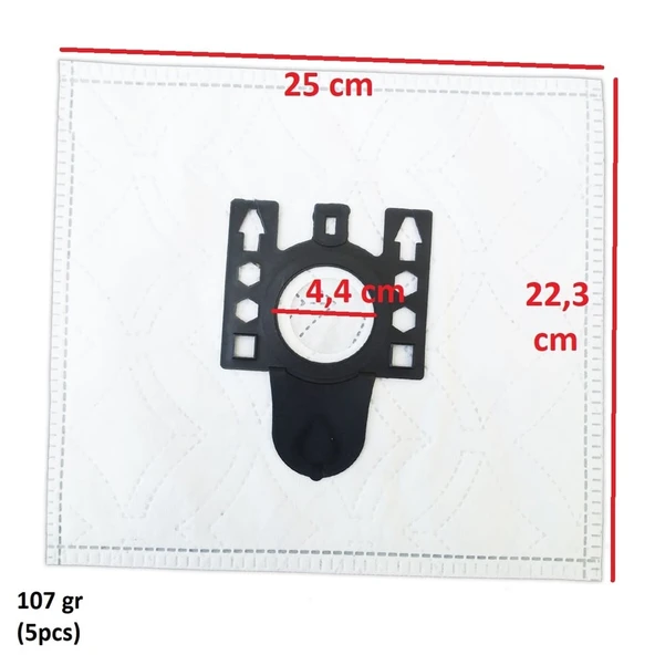 Miele İle Uyumlu Complete C2 PowerLine S 4000... 4999 Serie Elektrikli Süpürge Toz Torbası 5 ADET - Resim 3