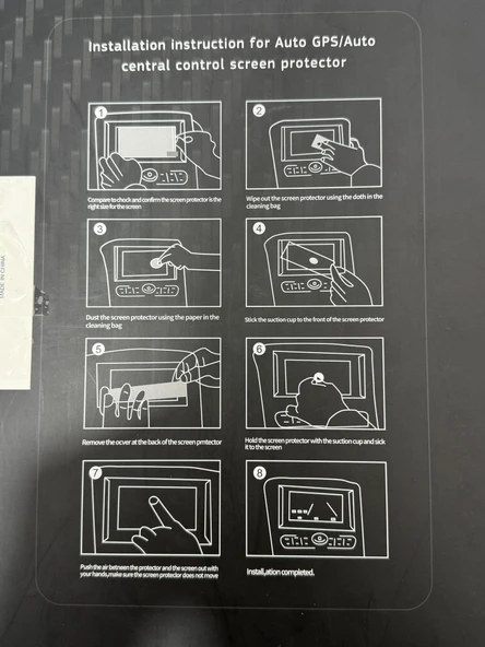 Tesla Model Y ve 3 Navigasyon Ekranı Koruma Filmi 9inç - Resim 5