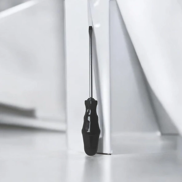 Tekli Tornavida Düz 5+125mm siyah renk mıknatıslı - Resim 4