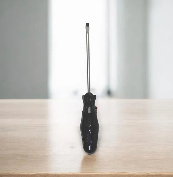 Tekli Tornavida Düz 5+125mm siyah renk mıknatıslı - Resim 3