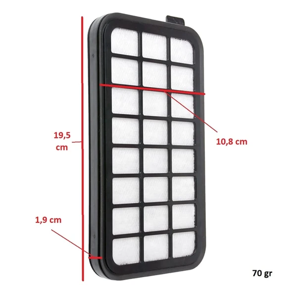 Arnica İle Uyumlu Tesla Premium Terra Rosso Plus ET14320 ET14310 Elektrikli Süpürge Hepa Filtre - Resim 3