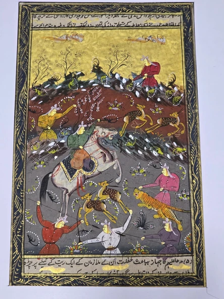 İnsanların Doğaya Etkisi Adlı El Yapımı Minyatür Resim 30x20 cm - Resim 3