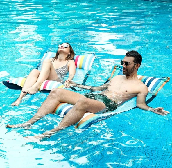 FindUWill Yetişkinler için Şişirilebilir Havuz Hamağı XL (2 Adet) - Resim 3