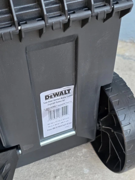 Dewalt TSTAK Ağır Hizmet Tipi Tekerlekli Derin Takım Çantası DW010 (Çıtır Darbeli) - Resim 4