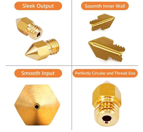 Creality Ender 3 Pirinç Nozzle Seti 24 Adet - Resim 2
