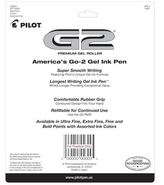 Pilot G2 Premium 10lu Jel Mürekkep Tükenmez Kalem - Resim 3