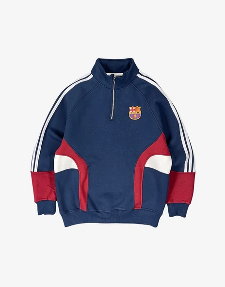 Oversize Half Zip Barcelona Sweatshirt ürün görseli