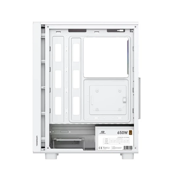 POWERBOOST 650W 80+ BRONZE GAMING MID-TOWER PC KASASI BEYAZ - Resim 3