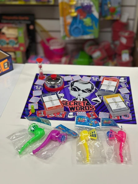 Ks Secret Words Büyük Boy Yasak Kelimeler ve 4 Adet Nostaljik Üflemeli Top Saksafon Top - Resim 4