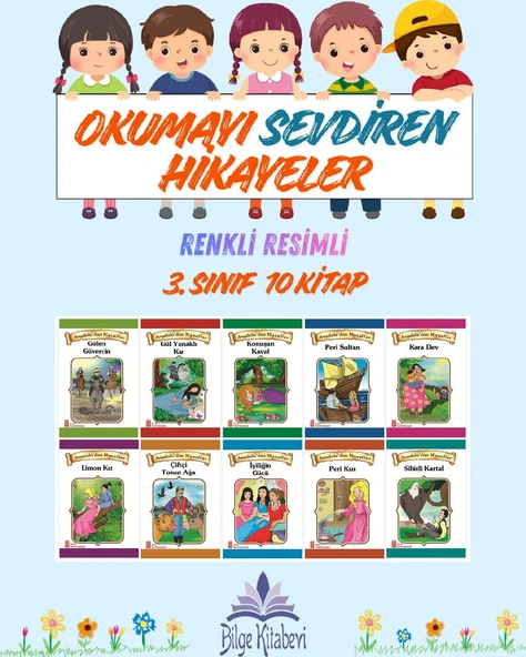 3.Sınıf Okumayı Sevdiren Renkli Resimli Hikayeler 2 - 10 Kitap ürün görseli 1