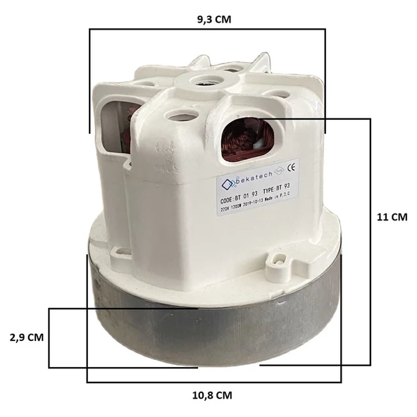 Elektrikli Süpürge Motoru 1200 W - BT 93 - Resim 2