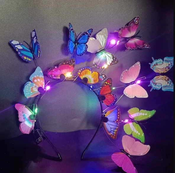 Led Işıklı 3D Kelebek Taç - Resim 4