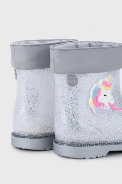 İgor W10339-135 BIMBI UNICORNIO GLITTER Kız Çocuk Bot Gümüş 21-30 - Resim 3