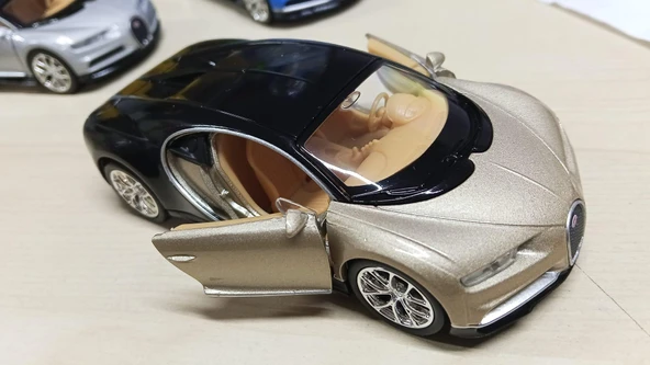 Oyuncak Metal Model Araba 1/36 Çek Bırak Bugatti Chiron Gold ürün görseli
