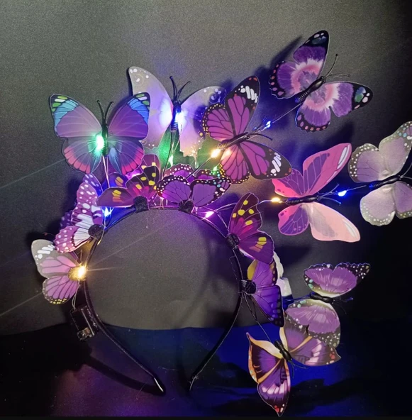 Led Işıklı 3D Kelebek Taç - Resim 5