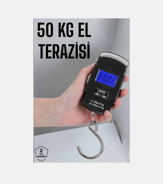 50kg Kapasiteli El Tartısı Dijital Lcd Ekranlı Kantar Terazi - Resim 2
